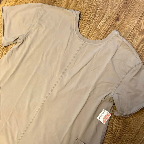 Free People Movement Tan Mocha Latte Hot Shot Tee Romper Size XL - Picture 6 of 13